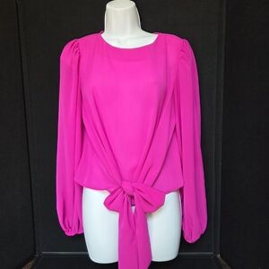 Flying Tomato Women's Medium Shirt Neon Pink Long Sleeve